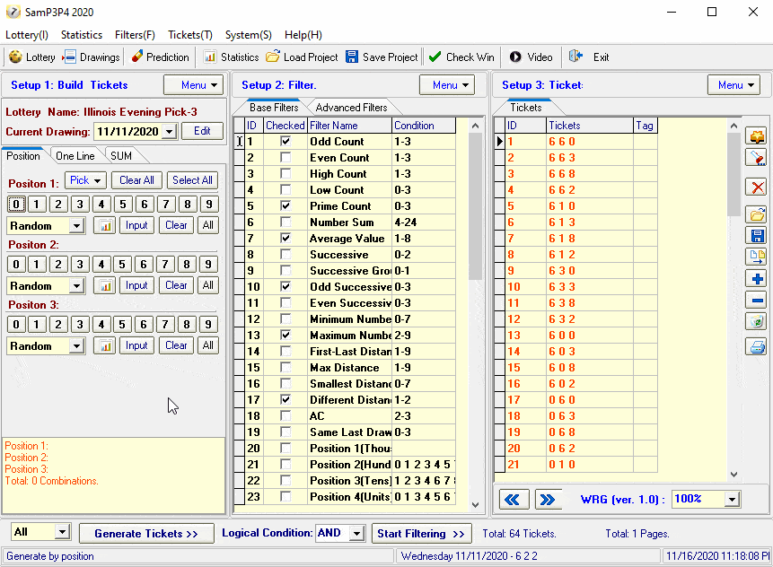 This animated gif will demonstratethe SamP3P4 software 3 generation tickets model.