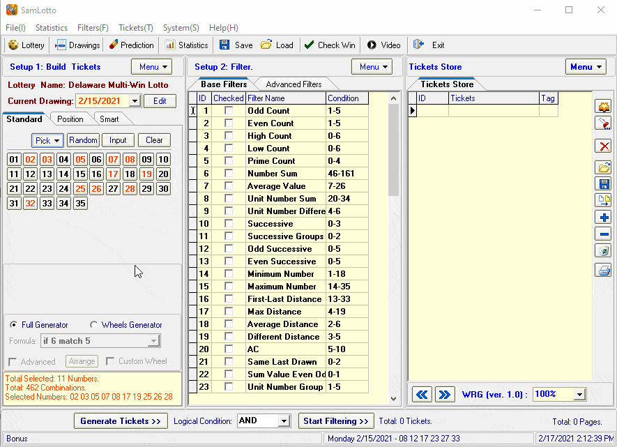 Generate Multi-Win Lotto Combinations with SamLotto Software