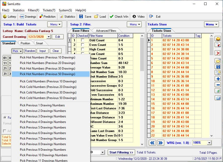 Picking California Fantasy 5 Drawings Results Lottery Numbers Samlotto