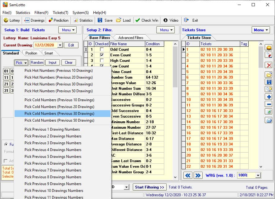 Picking Louisiana Easy 5 Numbers