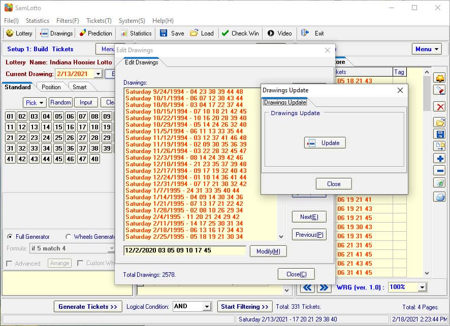 Use SamLotto Update Indiana Hoosier Lotto Drawings Results