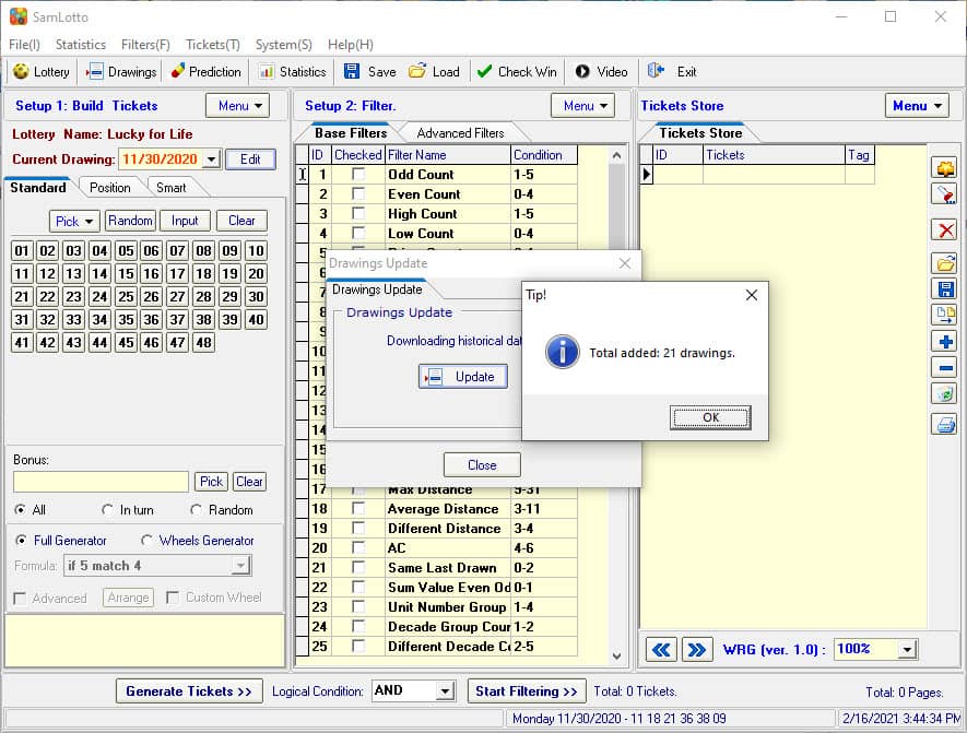 Using SamLotto Lottery Software Update Lucky for Life Drawings Results to the Latest