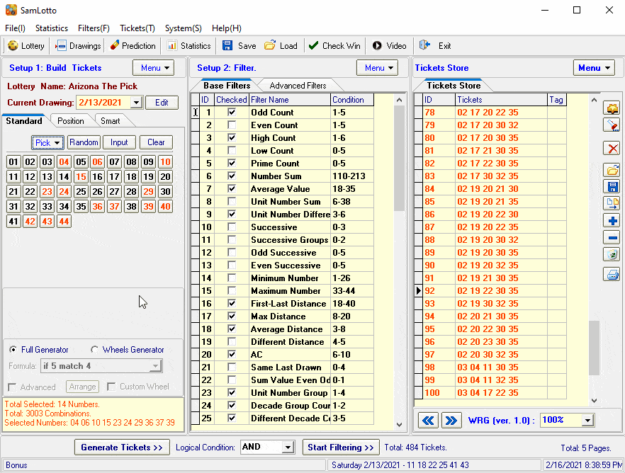 Generate the Pick Combinations